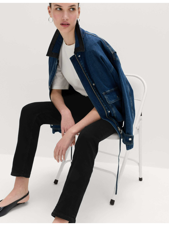 Marks & Spencer Разтегателни дънки с прав крачол Sienna Marks & Spencer черни