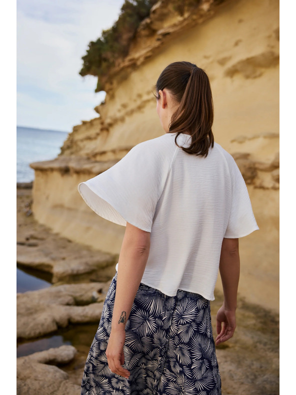 Moodo Риза със широки ръкави бяла Moodo