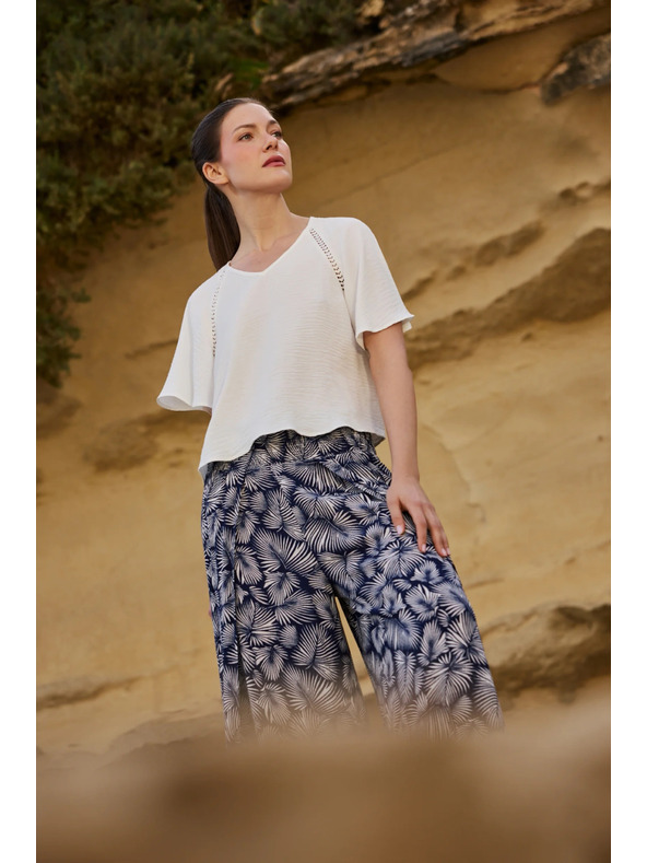 Moodo Риза със широки ръкави бяла Moodo