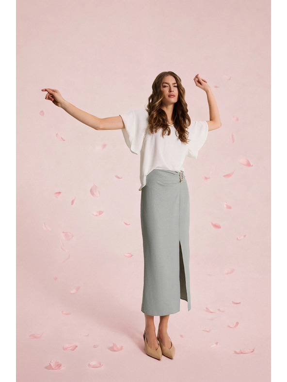 Moodo Риза със широки ръкави бяла Moodo