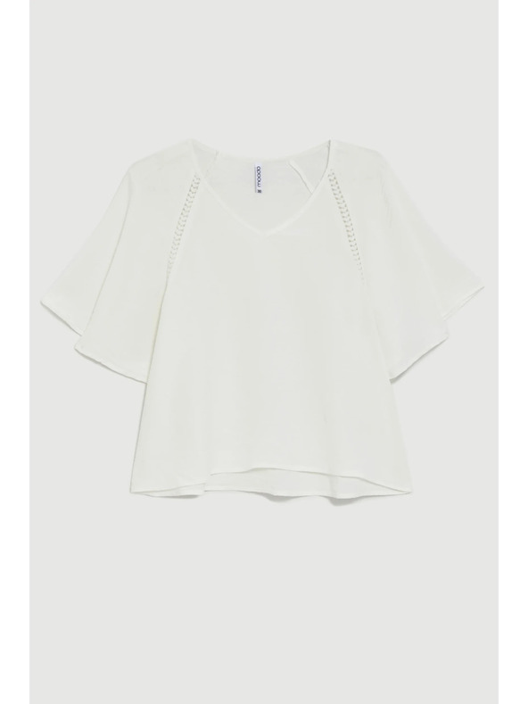 Moodo Риза със широки ръкави бяла Moodo