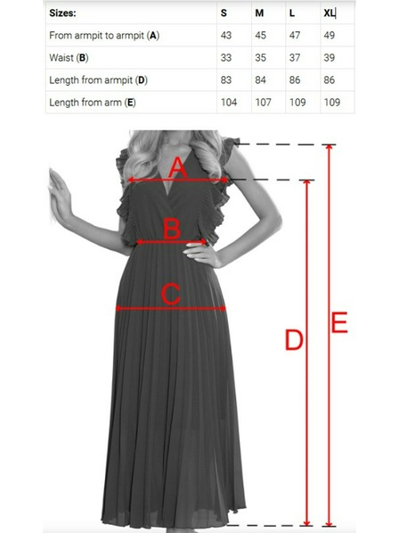 numoco LINDA Шифонена лека рокля с дантелен деколте - бежова