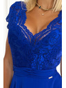 numoco Рокля от шифон с дантелено деколте - синя Numoco LINDA