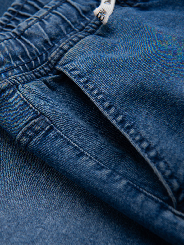 Ombre Clothing Мъжки дънкови панталони JOGGERS с ефект на пране - сини V2 OM-PADJ-0267 Ombre Clothing