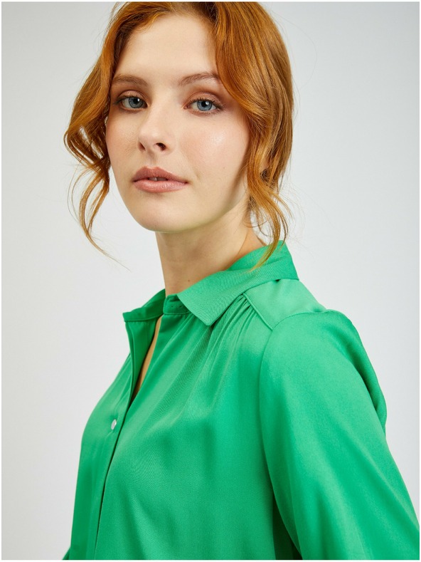 Orsay Зелена дамска сатенена блуза ORSAY