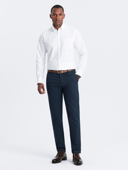 Ombre Clothing Тъмно синьо Мъжки панталони Chino Ombre Облекло