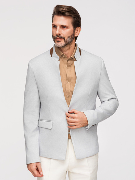 Ombre Clothing Мъжко яке в цвят тен със стояща яка Ombre Clothing