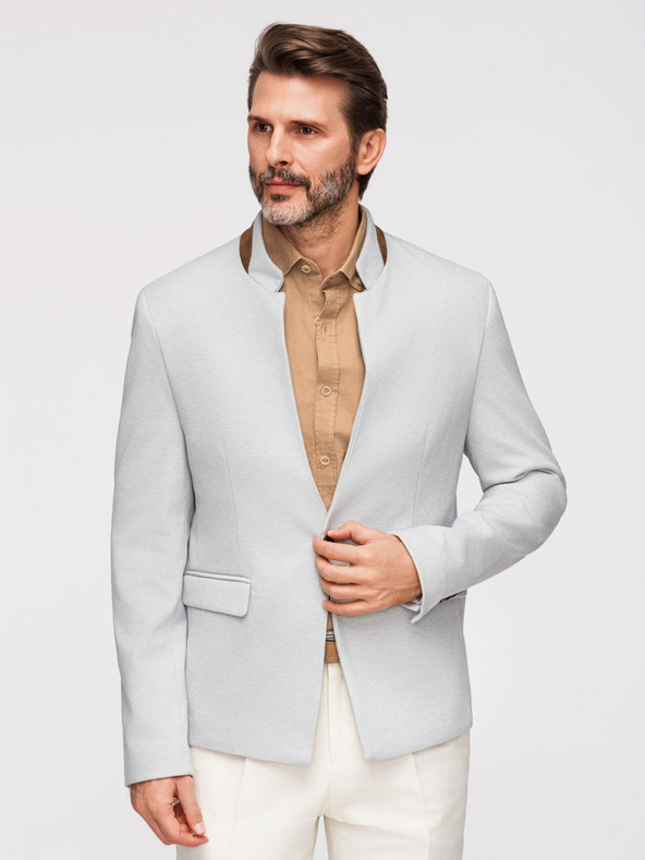 Ombre Clothing Мъжко яке в цвят тен със стояща яка Ombre Clothing