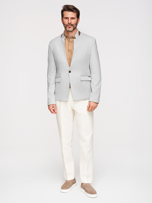 Ombre Clothing Мъжко яке в цвят тен със стояща яка Ombre Clothing