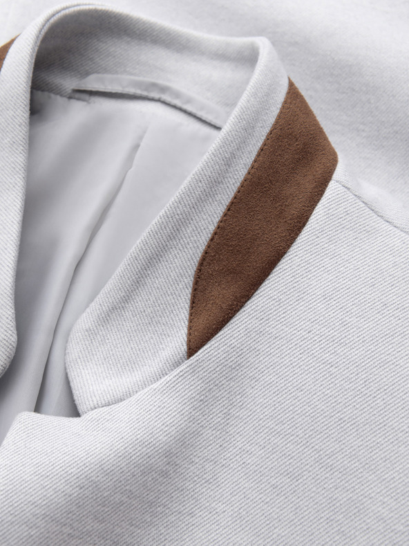 Ombre Clothing Мъжко яке в цвят тен със стояща яка Ombre Clothing