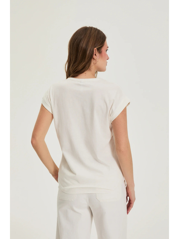 Moodo Блуза с печат бяла Moodo