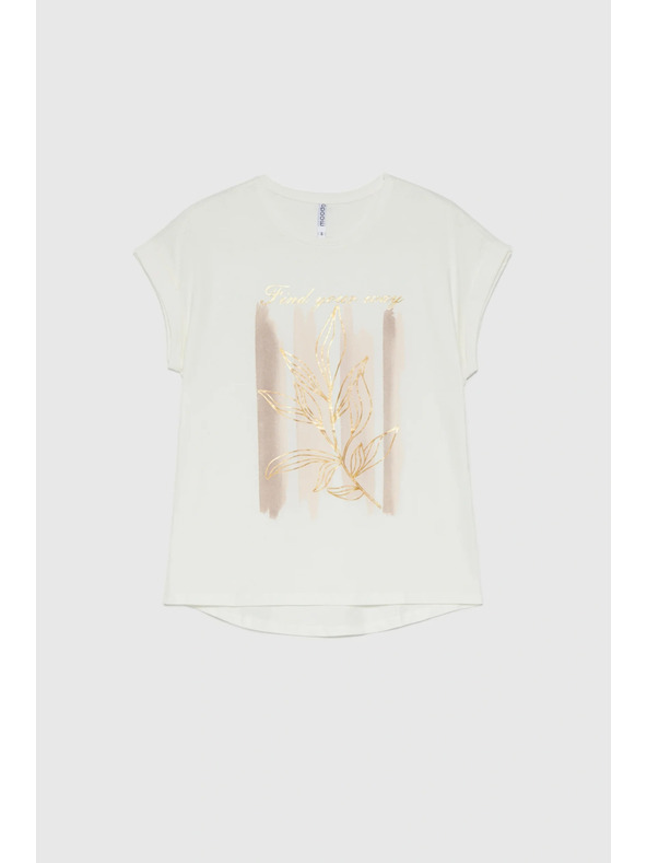 Moodo Блуза с печат бяла Moodo