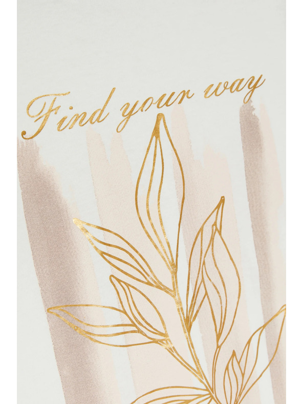 Moodo Блуза с печат бяла Moodo