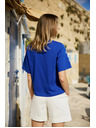 Moodo Памучна тениска синя Moodo
