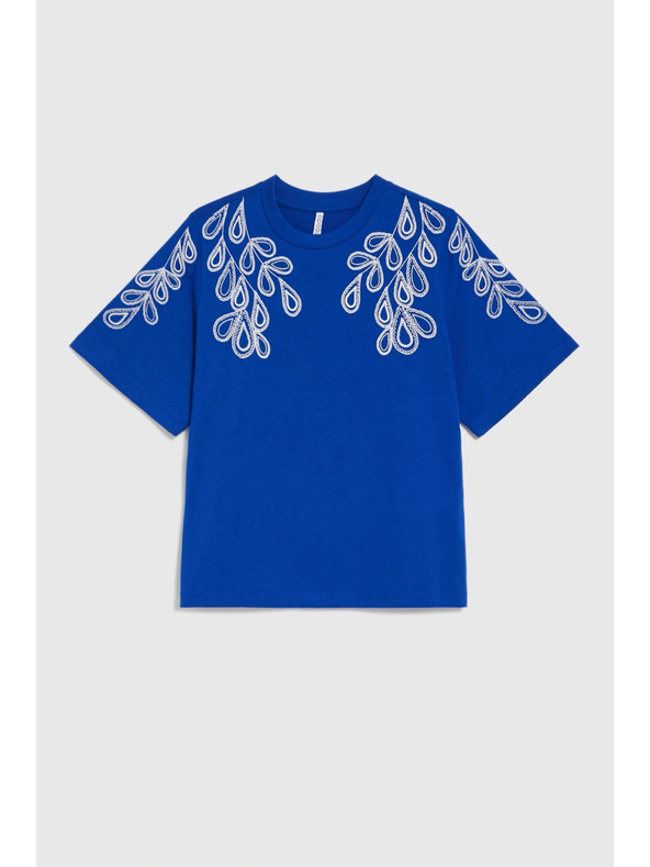 Moodo Памучна тениска синя Moodo