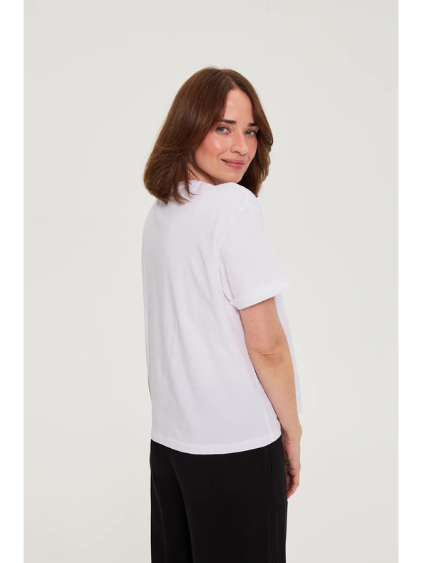 Moodo Блуза с печат бяла Moodo