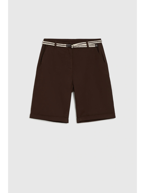 Moodo Памучни шорти кафяви Moodo