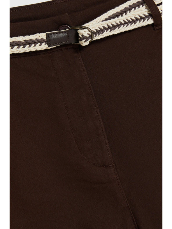 Moodo Памучни шорти кафяви Moodo