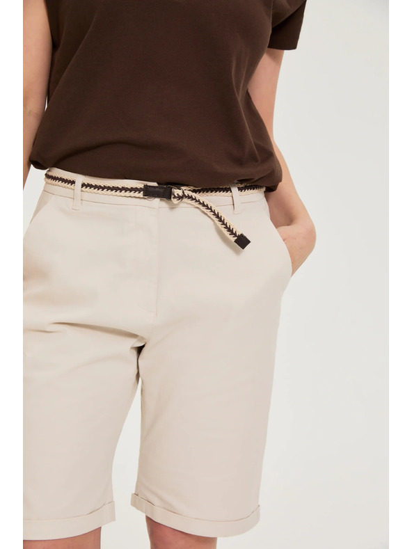 Moodo Памучни шорти бежови Moodo