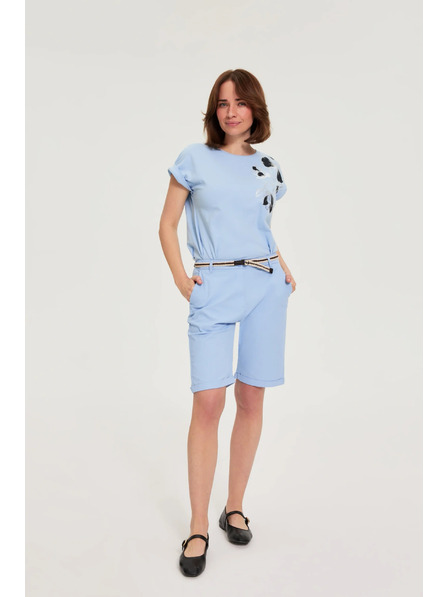 Moodo Памучни шорти небесносини Moodo