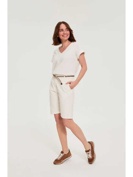 Moodo Памучни шорти бели Moodo