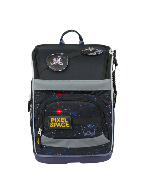 BAAGL  BAAGL КОМПЛЕКТ 5 Zippy Plus Pixel Space: портфейл, пенал, торба, престилка, портфейл