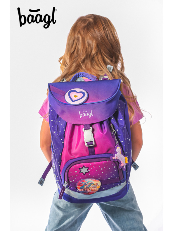 BAAGL  BAAGL КОМПЛЕКТ 5 Airy Коне сърце: раница, пенал, торба, престилка, портфейл