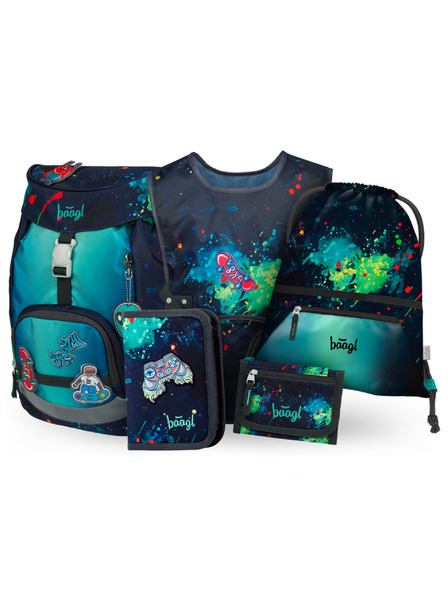 BAAGL  BAAGL КОМПЛЕКТ 5 Airy Chill: раница, пенал, торба, престилка, портфейл