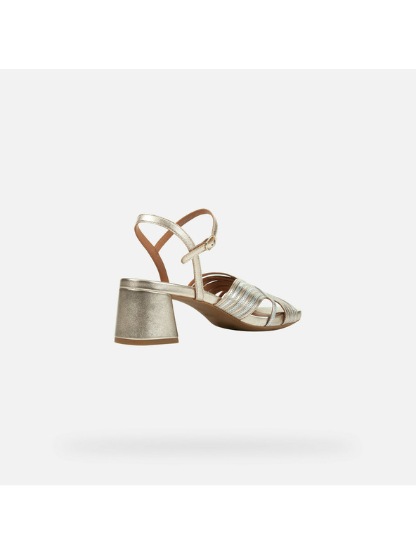 Geox Сребристи дамски сандали Geox Genziana Mid