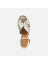 Geox Сребристи дамски сандали Geox Genziana Mid