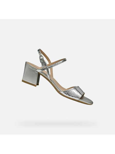 Geox Сребристи дамски сандали Geox New Eraklia 50