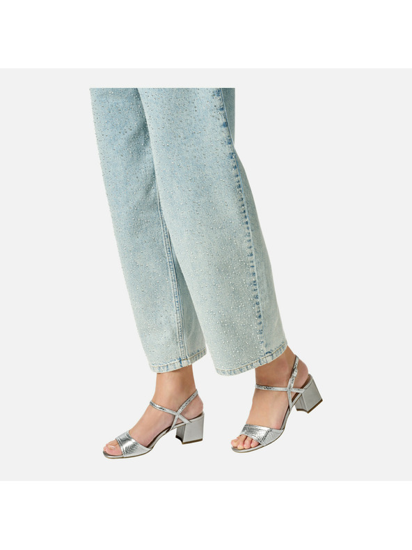 Geox Сребристи дамски сандали Geox New Eraklia 50