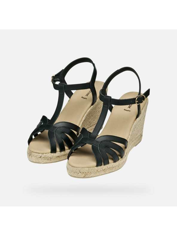 Geox Черни дамски сандали Geox Gelsa