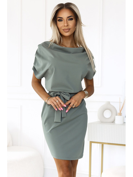 numoco Рокля Numoco ROXI с асиметрична пола и колан