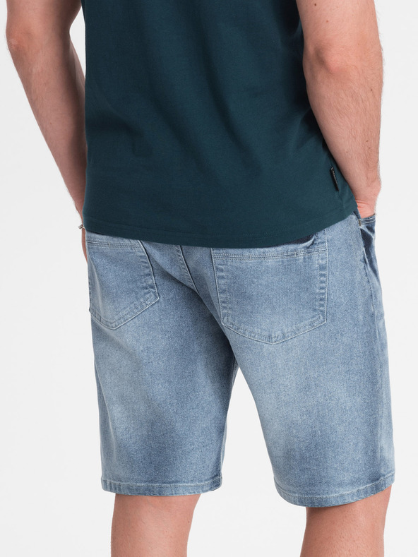 Ombre Clothing Светлосини мъжки къси панталони от деним Ombre Clothing