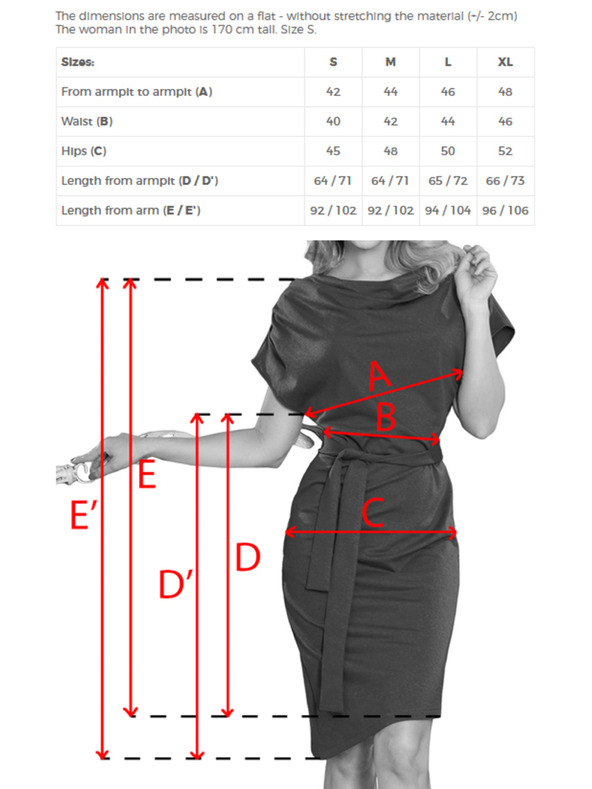 numoco Рокля ROXI с асиметрична пола и колан