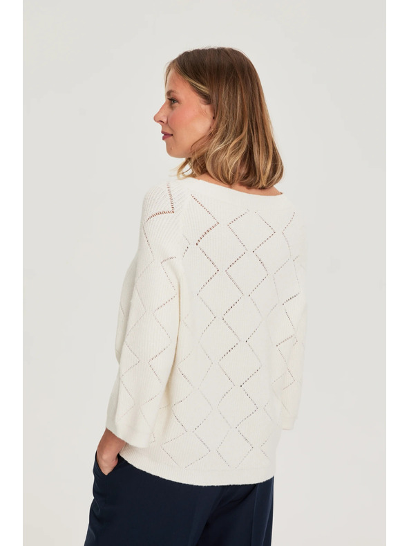 Moodo Бежов суитшърт, украсен с мъниста Moodo