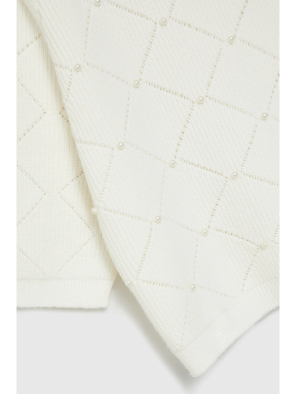 Moodo Бежов суитшърт, украсен с мъниста Moodo