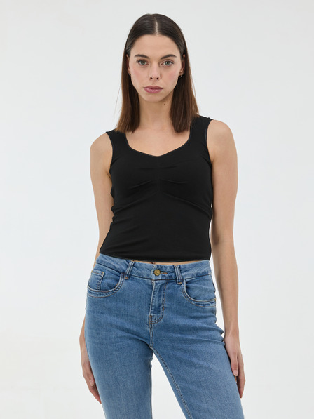 Orsay Черен дамски потник с наборки ORSAY