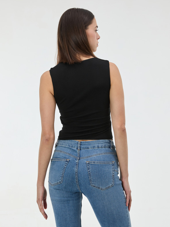 Orsay Черен дамски потник с наборки ORSAY