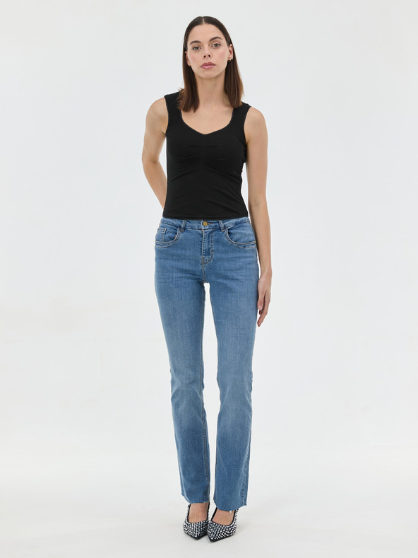 Orsay Черен дамски потник с наборки ORSAY