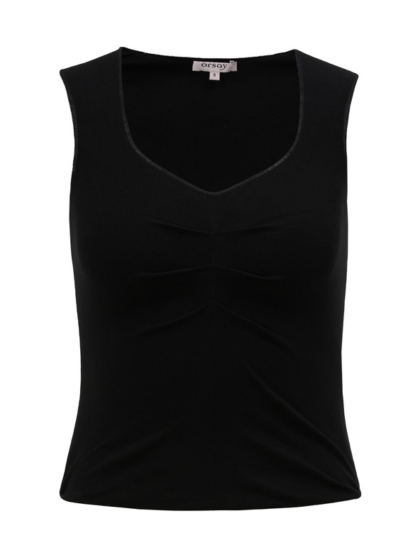 Orsay Черен дамски потник с наборки ORSAY
