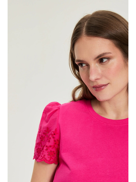 Moodo Гладка тениска фуксия Moodo