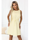numoco VICTORIA Трапецовидна рокля без ръкави с колан - масло жълто