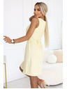numoco VICTORIA Трапецовидна рокля без ръкави с колан - масло жълто