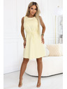 numoco VICTORIA Трапецовидна рокля без ръкави с колан - масло жълто