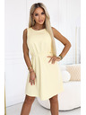 numoco VICTORIA Трапецовидна рокля без ръкави с колан - масло жълто