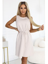 numoco VICTORIA Трапецовидна рокля без ръкави с колан - бежова