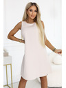 numoco VICTORIA Трапецовидна рокля без ръкави с колан - бежова
