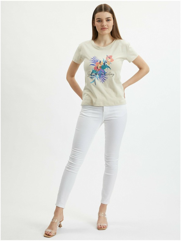 Orsay Бежова дамска тениска ORSAY